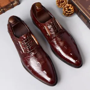 suit business shoes  Genuine Leather  luxury brand men shoes