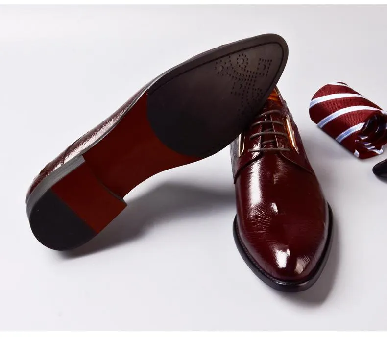 suit business shoes  Genuine Leather  luxury brand men shoes