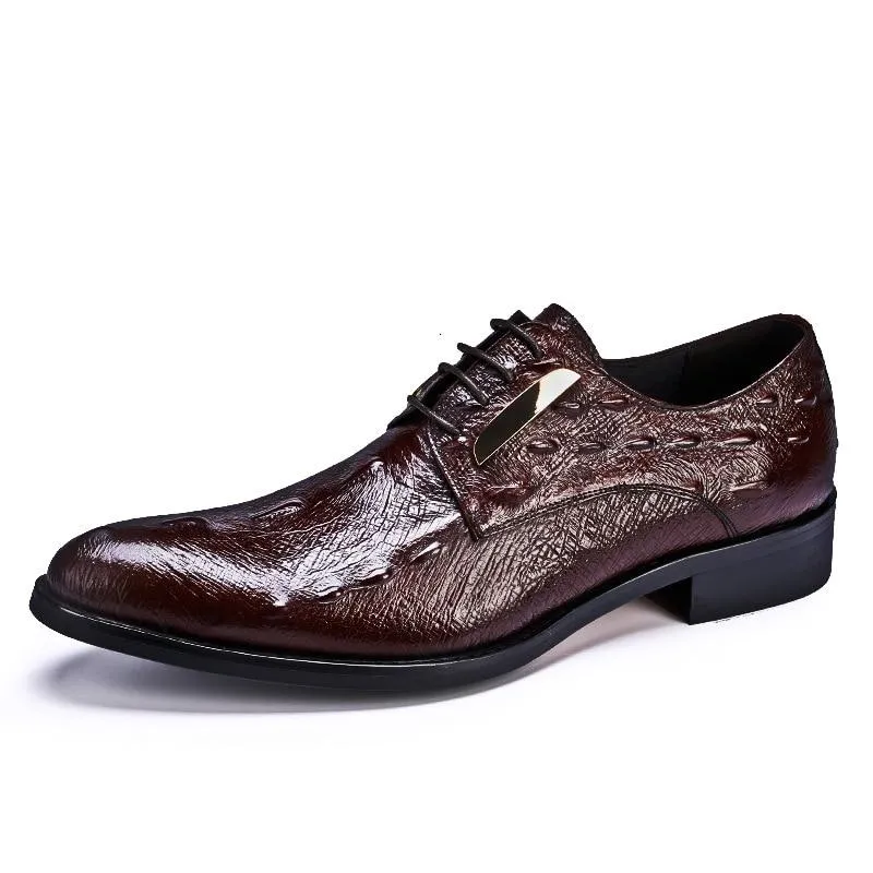 suit business shoes  Genuine Leather  luxury brand men shoes