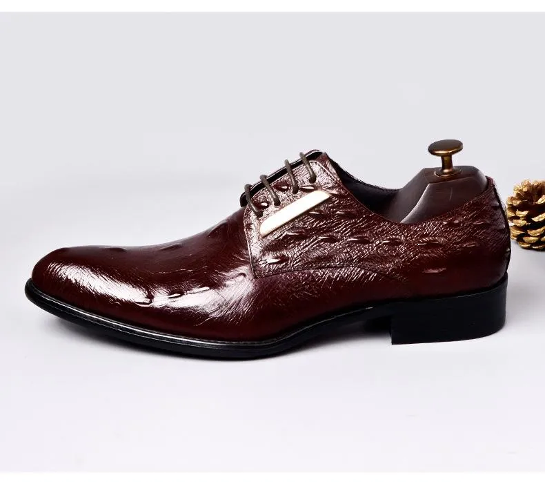 suit business shoes  Genuine Leather  luxury brand men shoes