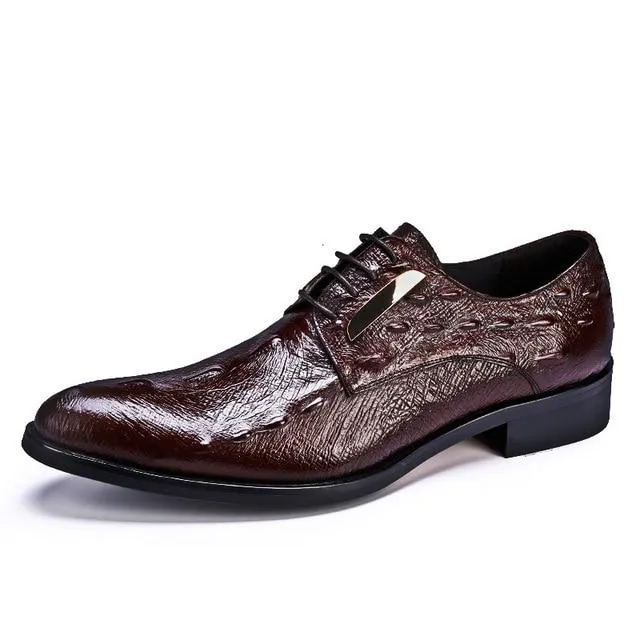 suit business shoes  Genuine Leather  luxury brand men shoes