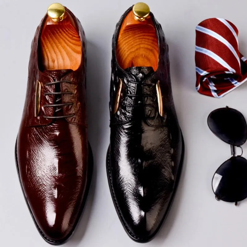 suit business shoes  Genuine Leather  luxury brand men shoes