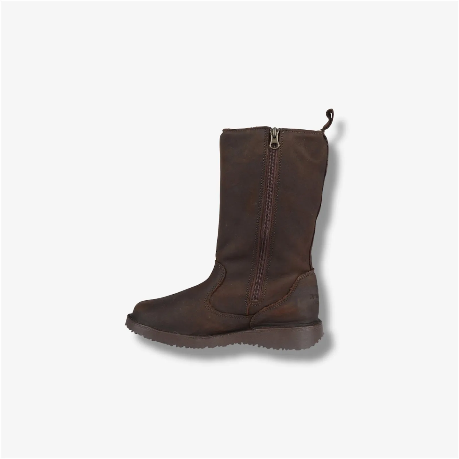 Sutherland Wool-Lined Premium Leather Boot in Milled Waxy Brown