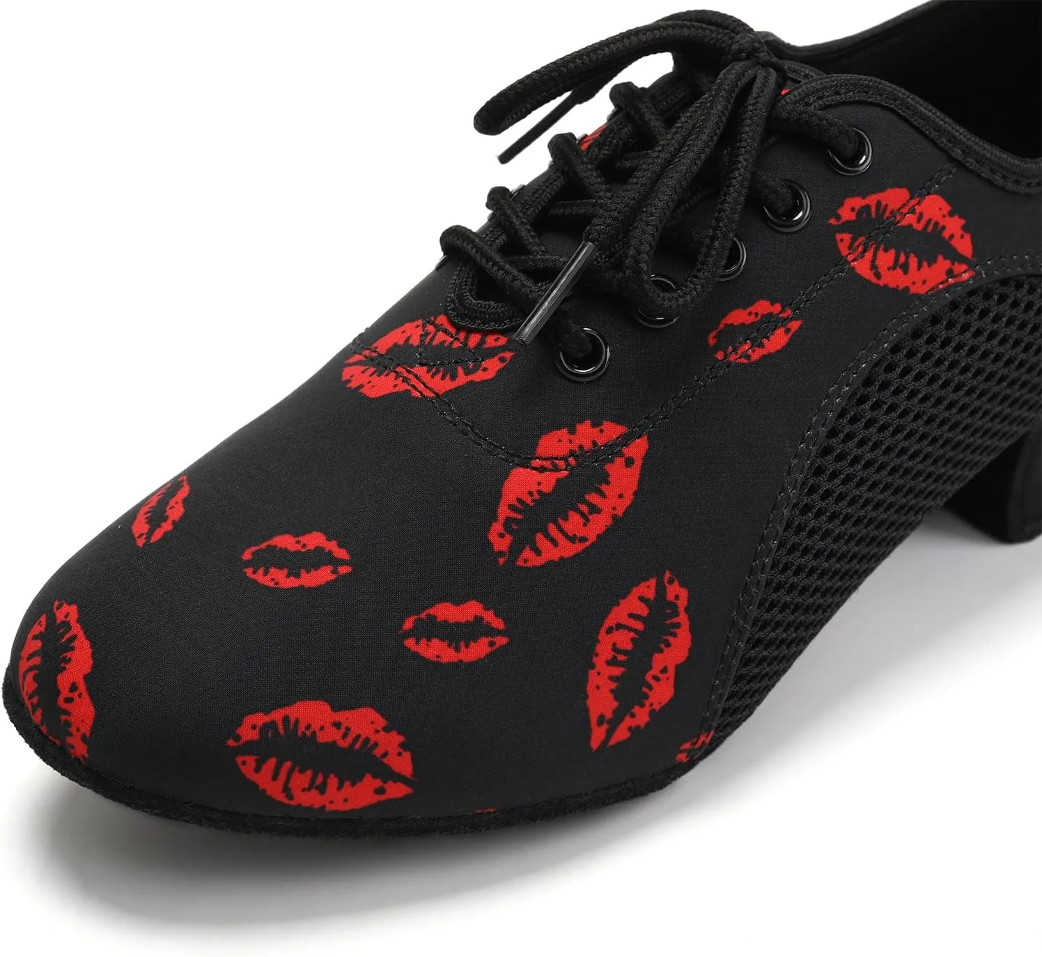 SWDZM Women's Latin Dance Shoes Lace-up Ballroom Modern Salsa Rhythm Teaching Practice Dance Shoes,Model RY1801