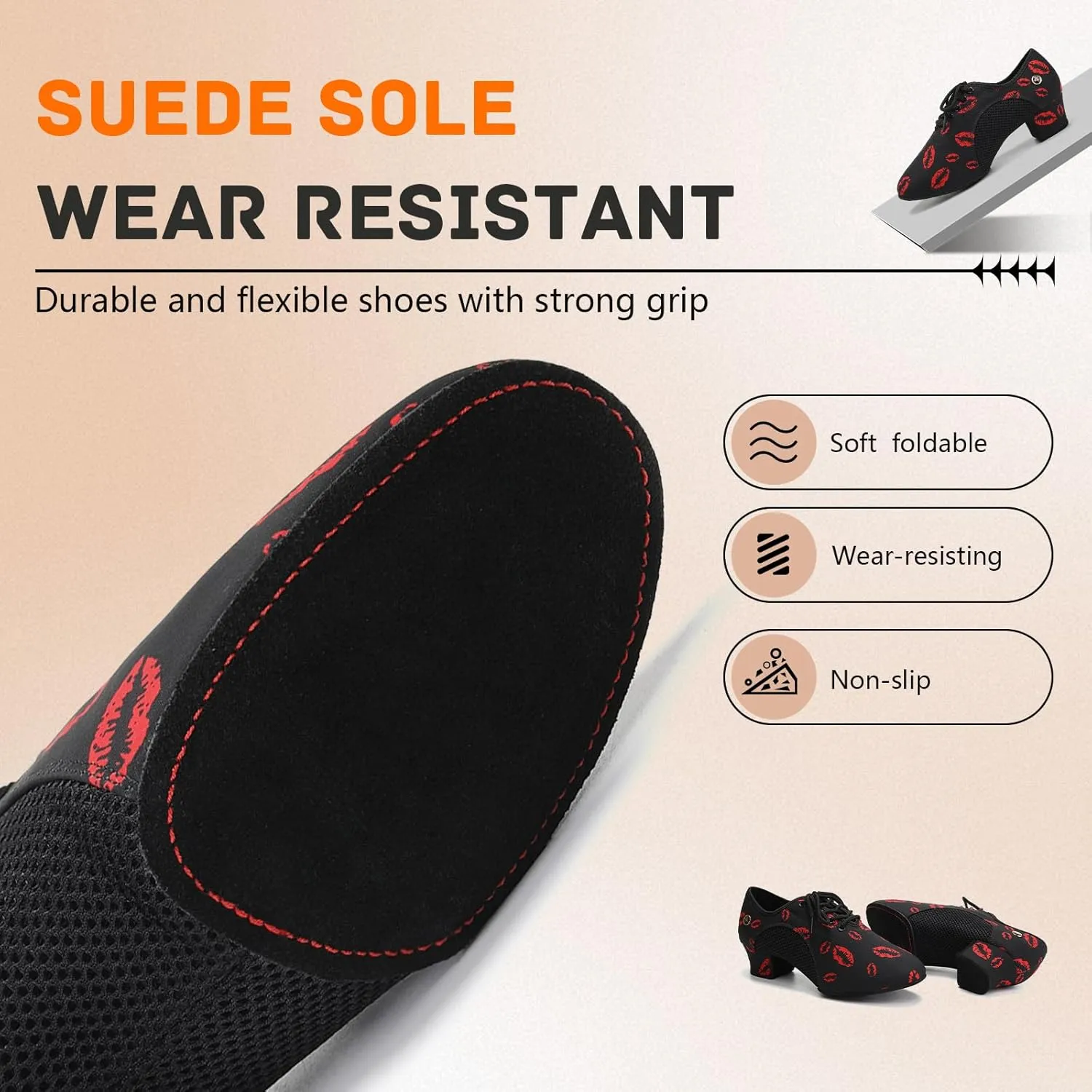 SWDZM Women's Latin Dance Shoes Lace-up Ballroom Modern Salsa Rhythm Teaching Practice Dance Shoes,Model RY1801