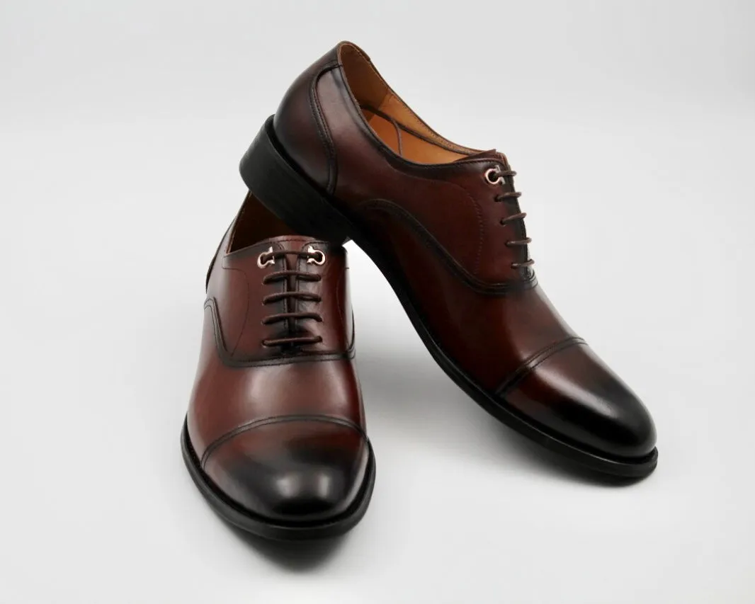 Tabitha Coffee Leather Oxfords