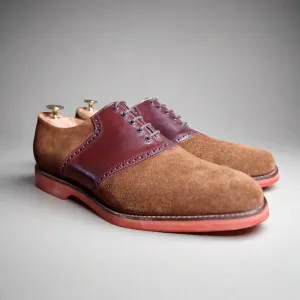 Telford Snuff Suede & Burgundy Cordovan (13F) Crockett & Jones