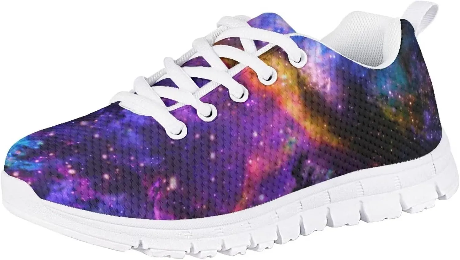 Tennis Shoes for Kids Girls Lightweight Running Sneakers Breathable Mesh Comfy Cute Print Walking Shoes