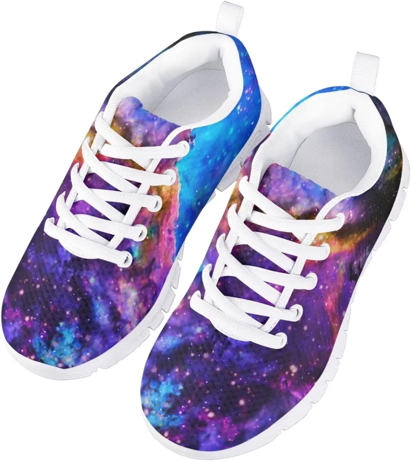 Tennis Shoes for Kids Girls Lightweight Running Sneakers Breathable Mesh Comfy Cute Print Walking Shoes