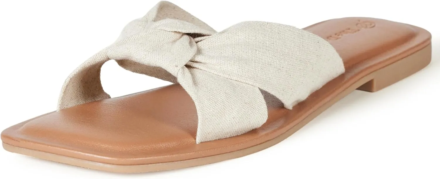 The Drop Women's Ida Bow Flat Sandal Slippers
