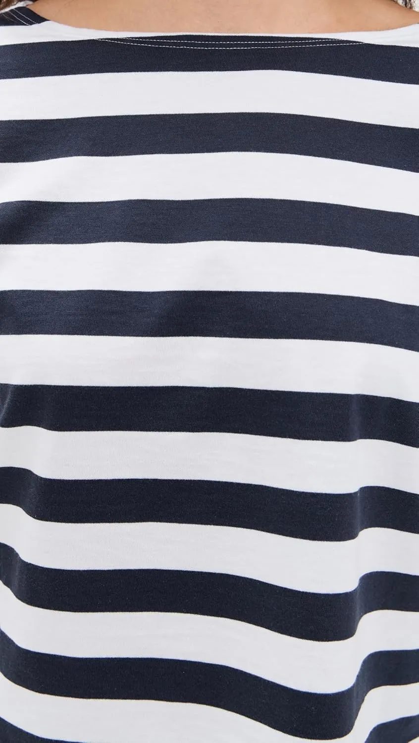 Theory Women's Stripes Boat Neck Tee