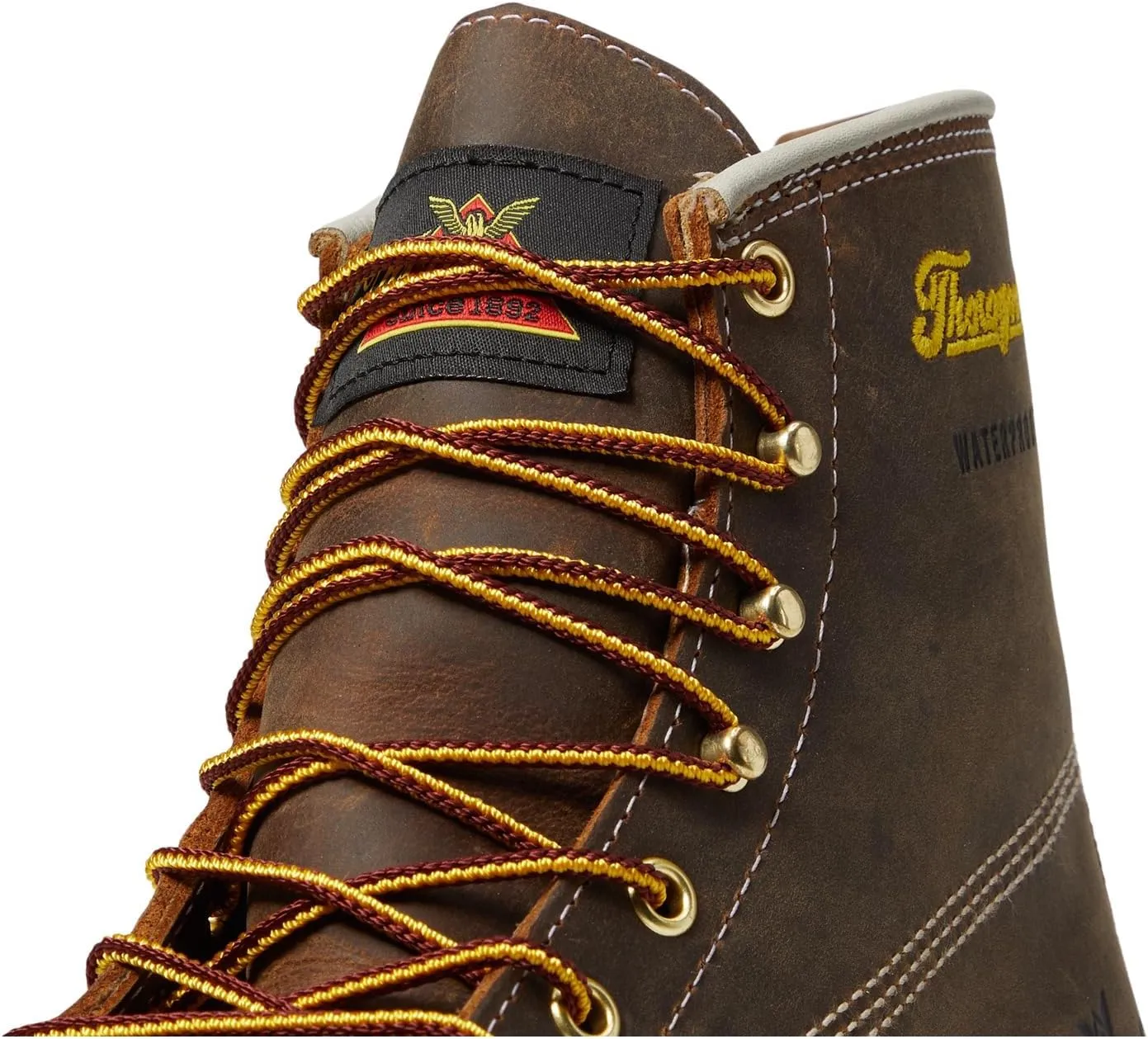 Thorogood American Legacy Series 6" Crazyhorse Nano Toe Waterproof Leather Work Boots for Men with Slip-Resistant Outsole
