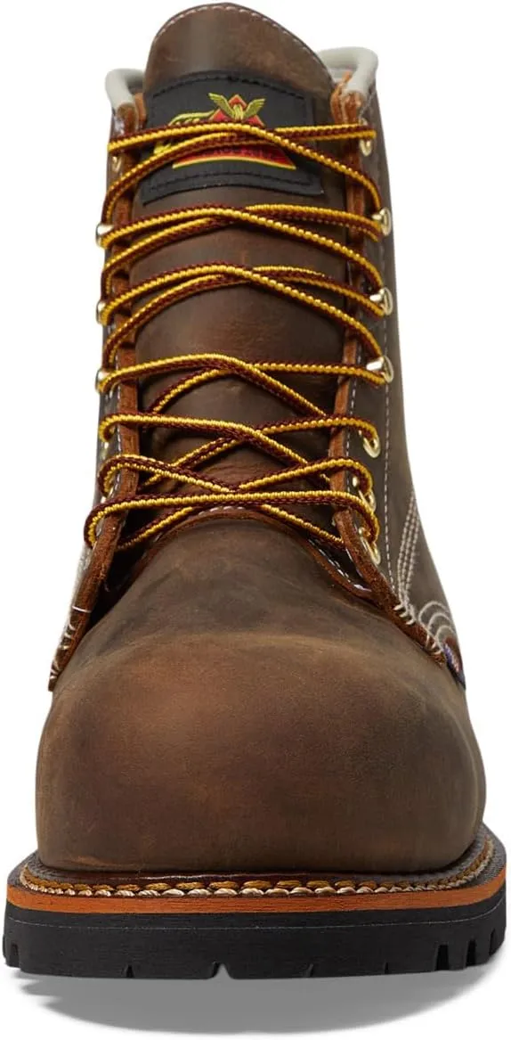 Thorogood American Legacy Series 6" Crazyhorse Nano Toe Waterproof Leather Work Boots for Men with Slip-Resistant Outsole