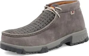 Twisted X Men's Work Chukka Driving Moc, Moc Toe Nano Toe with CellStretch, Grey & Grey, 10.5 W