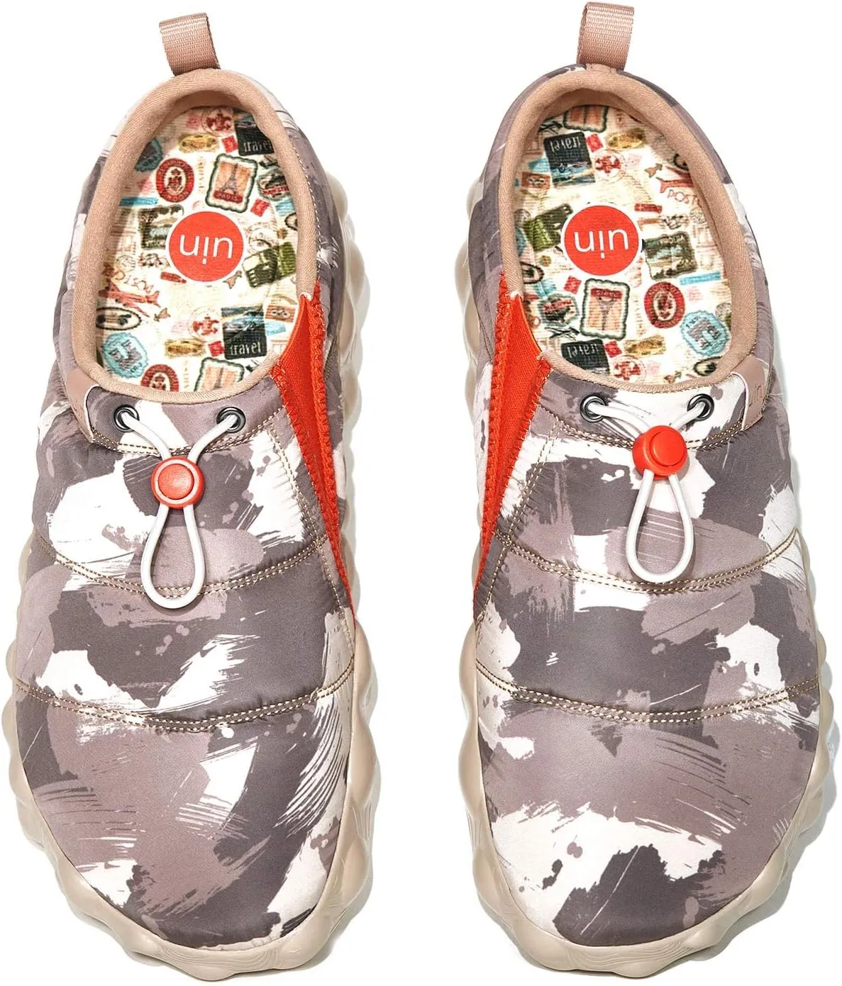 UIN Men's Camping Walking Travel Shoes Casual Slip On Loafers Lightweight Art Painted Fashion Sneaker Toledo