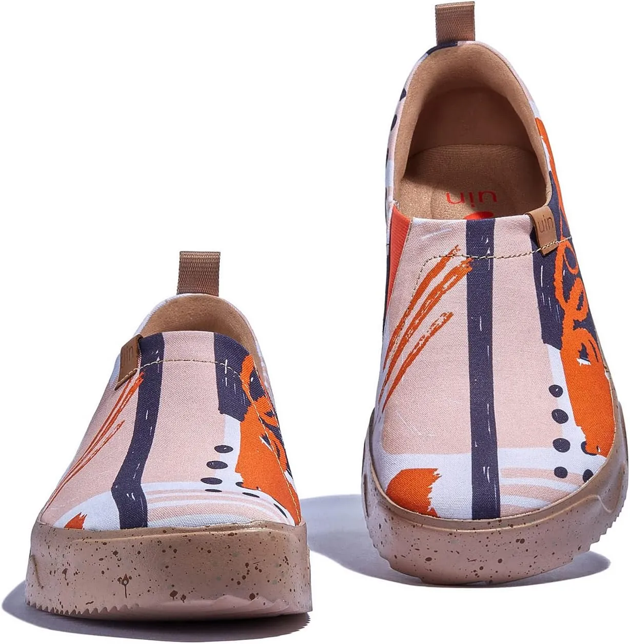 UIN Women's Art Travel Walking Shoes Slip On Casual Lightweight Wide Toe Fashion Sneaker Toledo Ⅸ