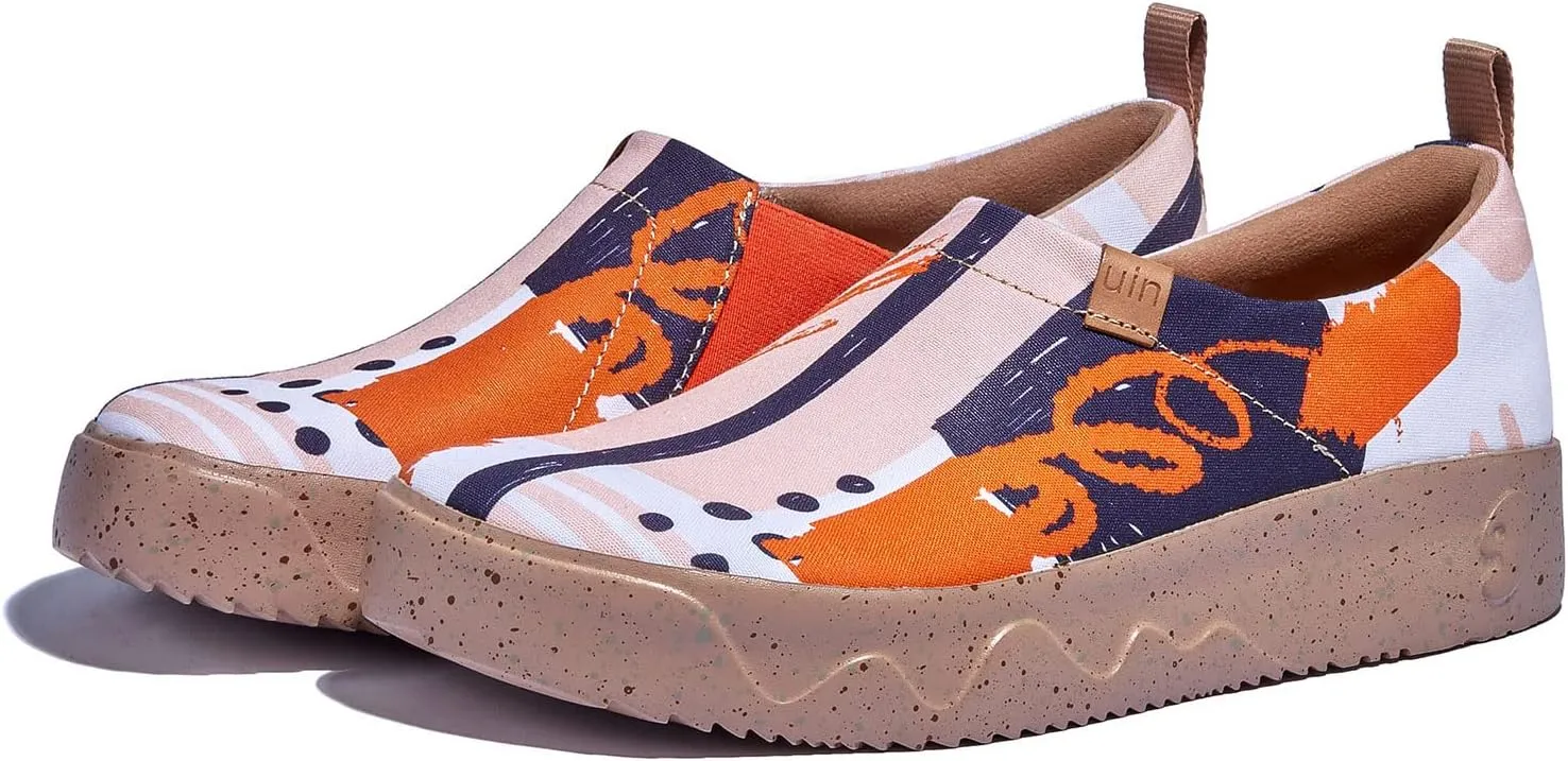 UIN Women's Art Travel Walking Shoes Slip On Casual Lightweight Wide Toe Fashion Sneaker Toledo Ⅸ