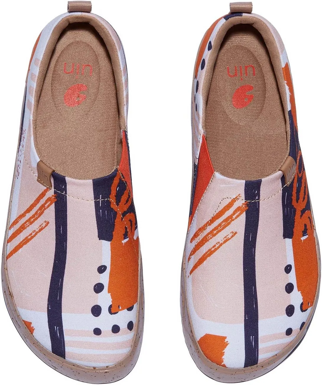 UIN Women's Art Travel Walking Shoes Slip On Casual Lightweight Wide Toe Fashion Sneaker Toledo Ⅸ