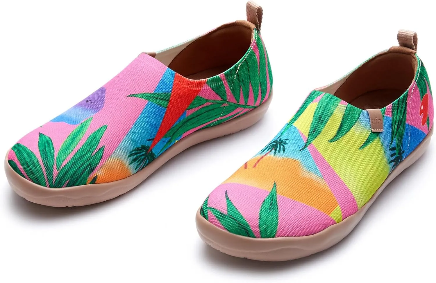 UIN Women's Knit Slip On Loafers Comfort Lightweight Fashion Sneaker Art Painted Travel Shoes Toledo Ⅰ