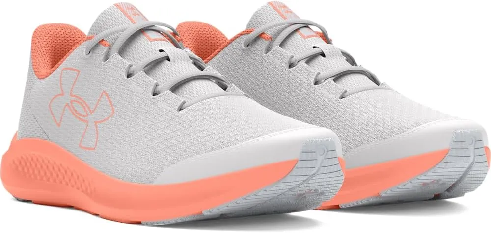 Under Armour Girls' Grade School Pursuit 3 Big Logo Running Shoe