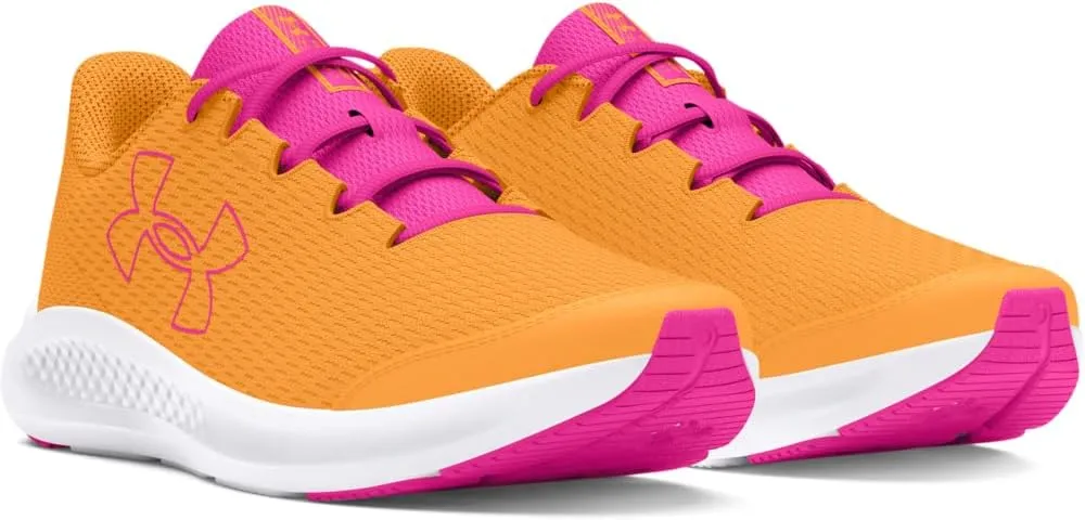 Under Armour Girls' Grade School Pursuit 3 Big Logo Running Shoe