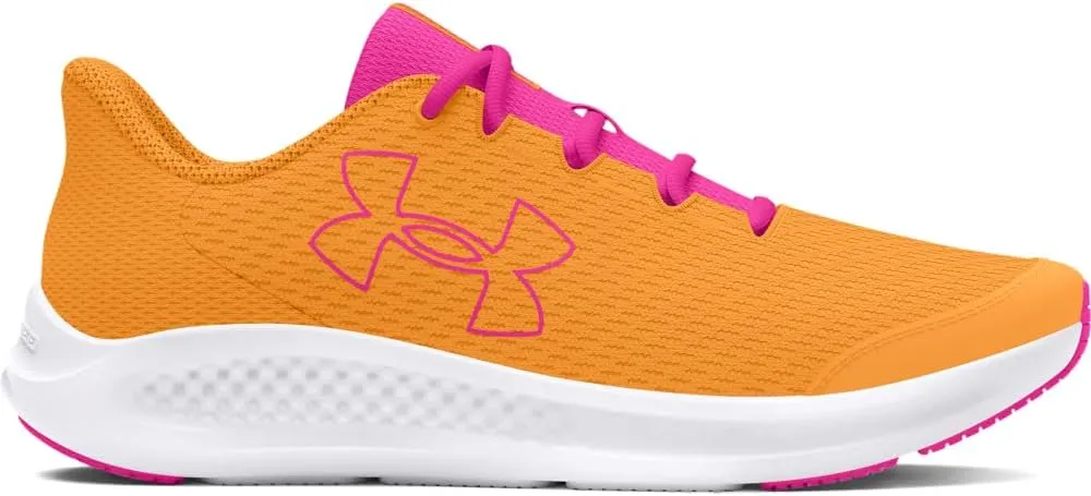 Under Armour Girls' Grade School Pursuit 3 Big Logo Running Shoe