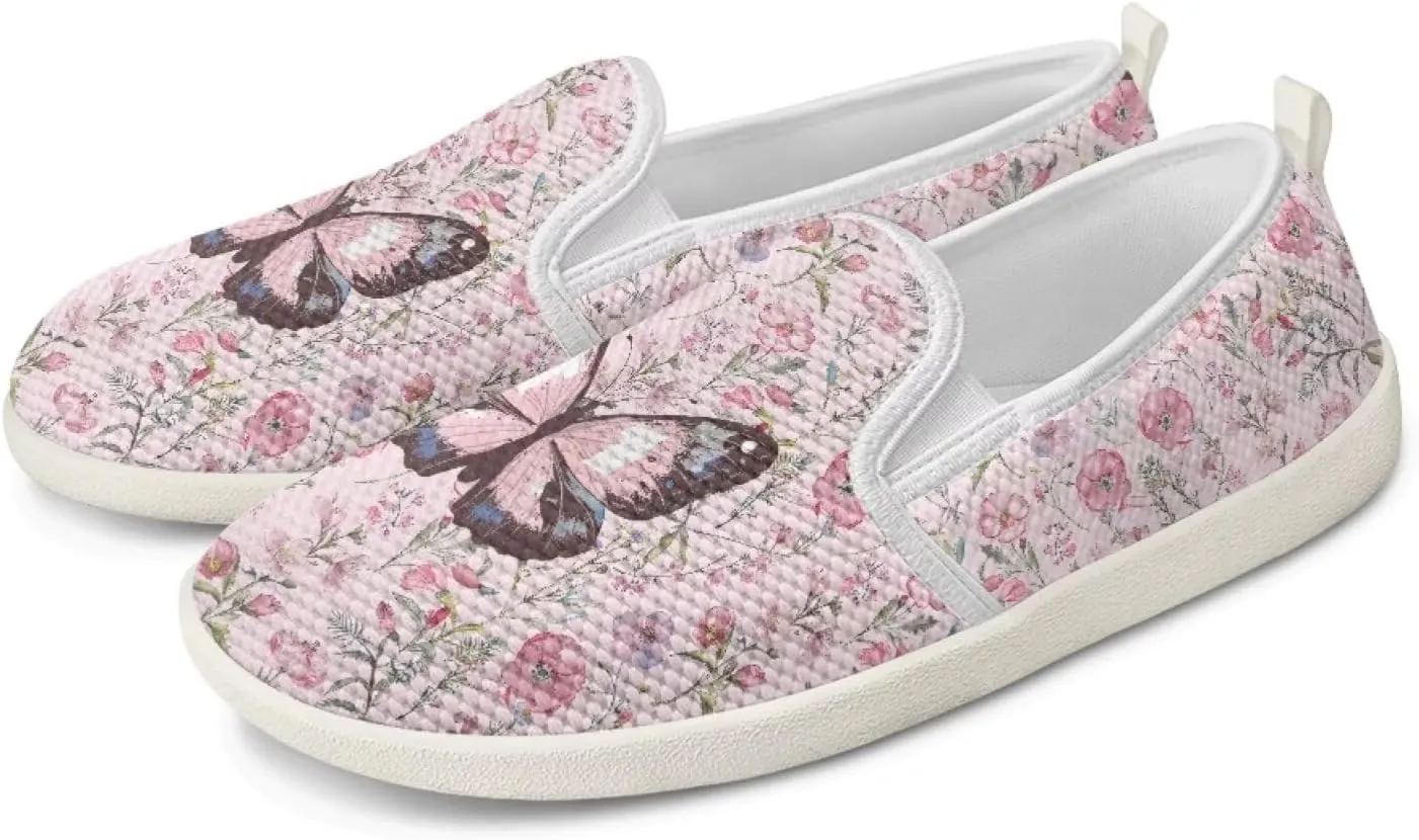 UNICEU Slip On Sneakers for Women Mesh Running Shoes with Anti Slip Rubber Sole,Lightweight Flat Loafers Casual Walking Shoes
