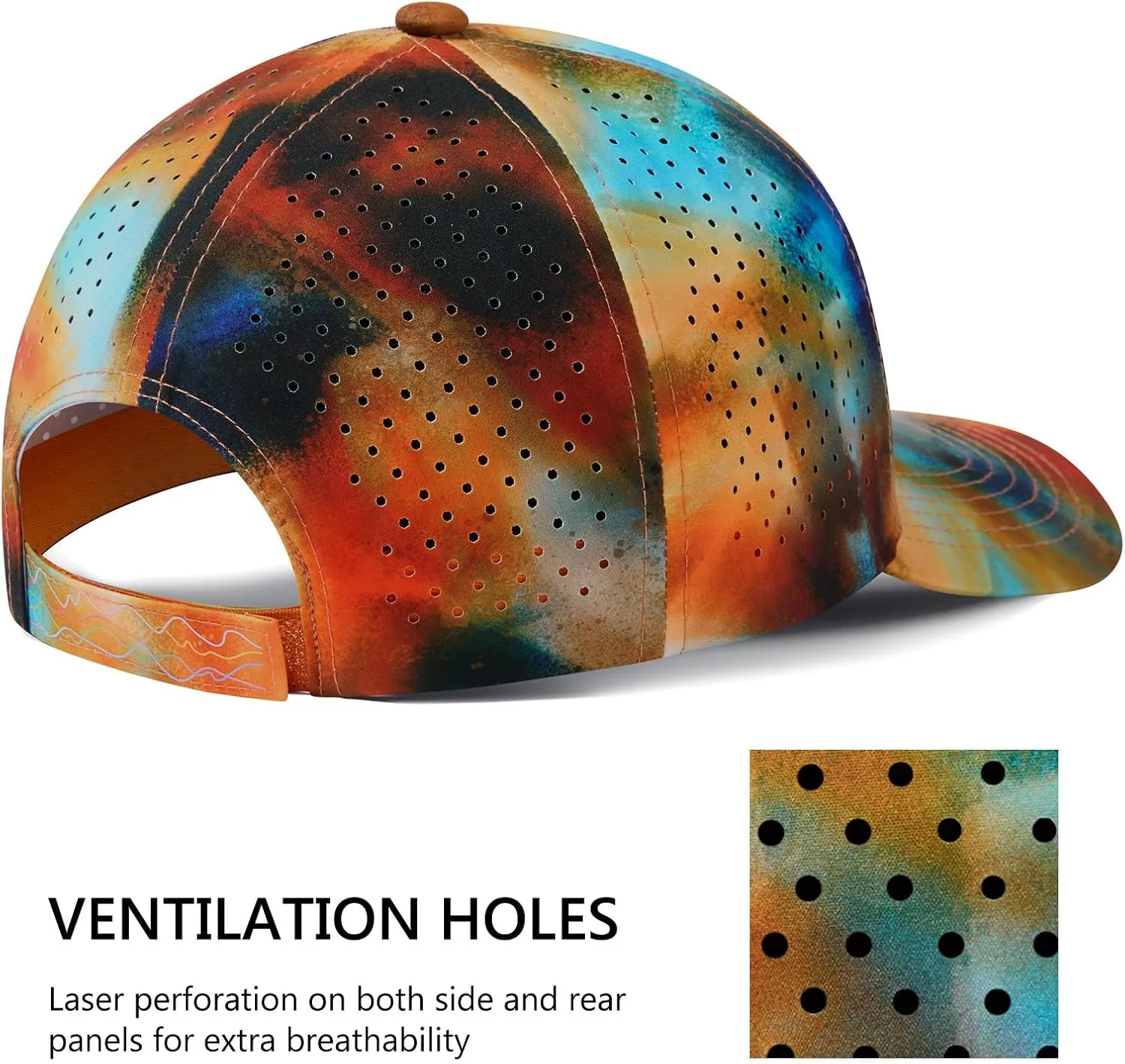 UPF 50  Performance Water Resistant Baseball Cap Lightweight Breathable Hat Golf Running Boat Hiking for Men Women