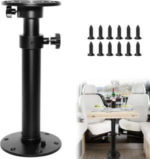 Upgraded Boat Table Pedestal RV Table Leg Detachable Adjustable Aluminum Alloy RV Table Base Stand Leg Base Mount Frame 17.8‑27.2 inch Height Range