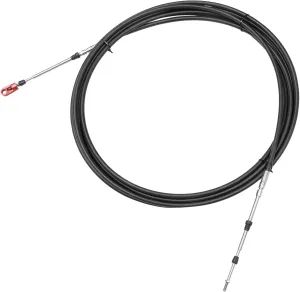 uxcell 1pcs 24ft 276 Inch Marine Type 3300/33C Throttle Shift Remote Control Box Cable W/Clevis for Yamaha Outboard Engine Boat Motor Steering System Black