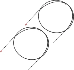 uxcell 2pcs 10ft 118 Inch Marine Type 3300/33C Throttle Shift Remote Control Box Cable W/Clevis for Yamaha Outboard Engine Boat Motor Steering System Black