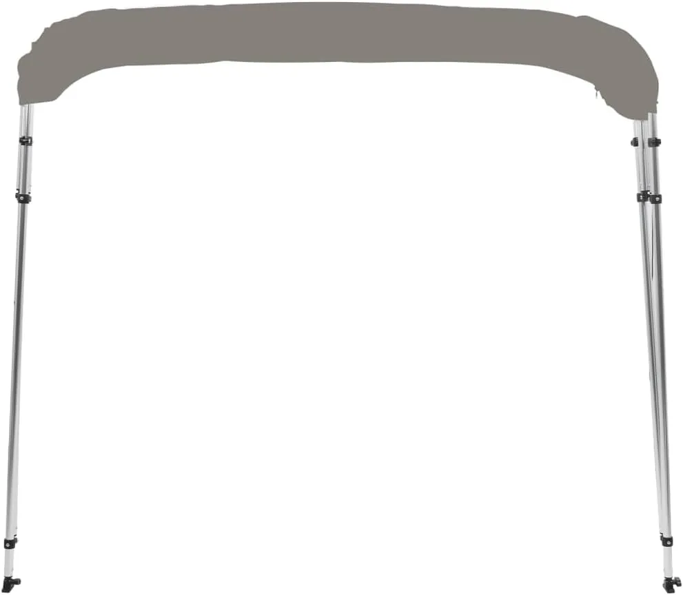 vidaXL 3-Bow Bimini Top/Boat Canopy - Adjustable Dimensions, Weather-Resistant, UV Protective, Polyester Material with PU Coating - Easy Assembly and Mounting - White