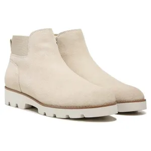 Vionic Women's Brionie Chelsea Pull-Up Short Ankle Semolina  Beige Suede Boot