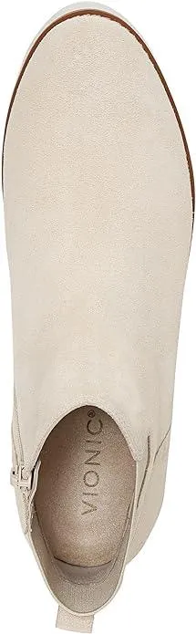 Vionic Women's Brionie Chelsea Pull-Up Short Ankle Semolina  Beige Suede Boot