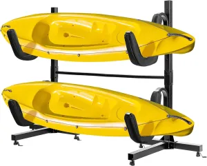 VIVOHOME Kayak Storage Rack, Adjustable Freestanding Dual Stand for Kayaks, SUP Boards, Canoes & Paddle Boards, Heavy Duty, Supports up to 175 lbs