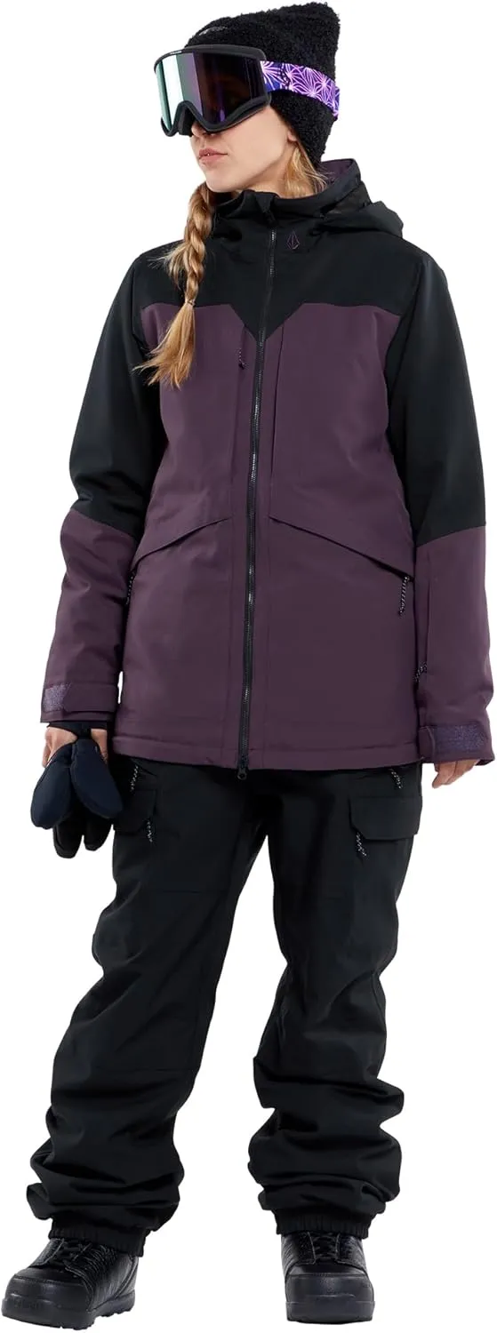 Volcom Women's Shelter 3D Stretch Insulated Snowboard Ski Winter Hooded Jacket
