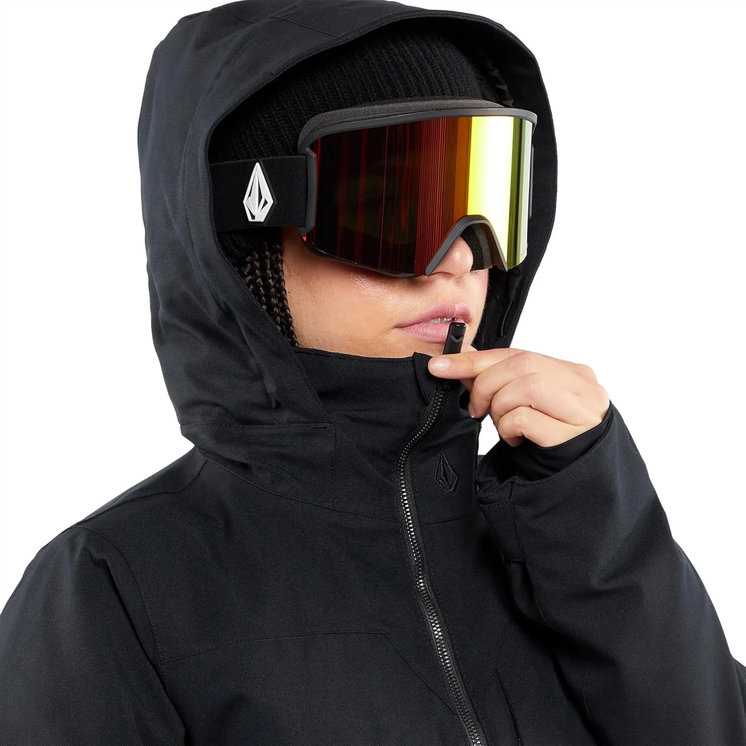 Volcom Women's Shelter 3D Stretch Insulated Snowboard Ski Winter Hooded Jacket