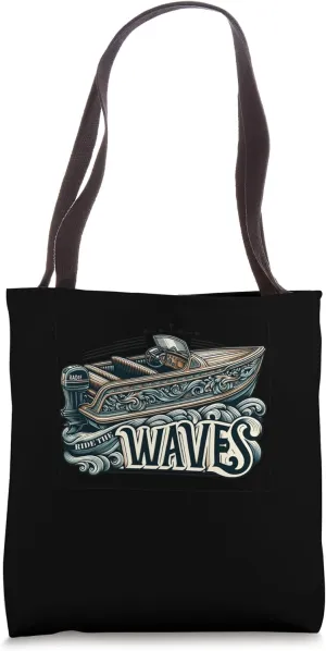 Waves Ocean Cruiser Powerboating Speedboat Captain Tote Bag