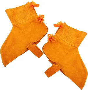 Welding Boot Covers Double Layer Cowhide Foot Shoe Covers Heat Spark Proof Boot Guards Random