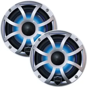 wet sounds | REVO 6-XSS | High Output Component Style 6.5" Marine Coaxial Speaker with RGB Backlighting and Open Faced Silver Grille