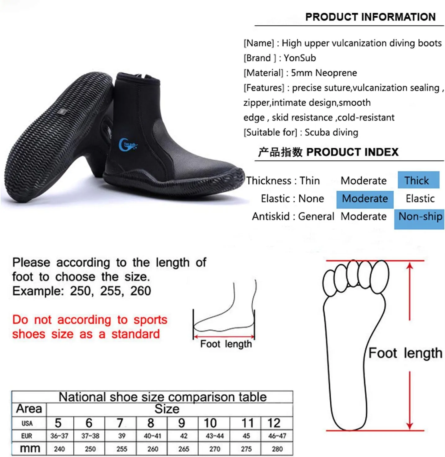 Wetsuit Booties Men Women-Surf Booties Neoprene Shoes with Puncture Resistant Sole 3mm 5mm for Watersports Beach Boat,AKE Mud Kayak and More