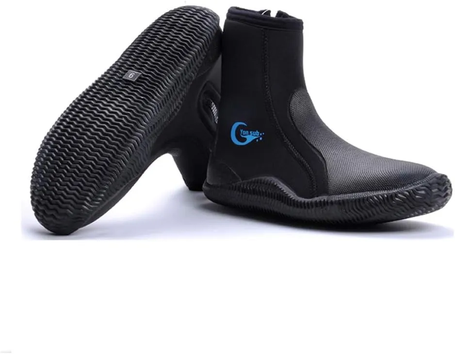 Wetsuit Booties Men Women-Surf Booties Neoprene Shoes with Puncture Resistant Sole 3mm 5mm for Watersports Beach Boat,AKE Mud Kayak and More
