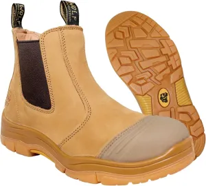 Wolf Work Boot | 100% Genuine Upper Leather | Oil, Heat, Chemical, Abrasion | Electrical Hazards | Non-Slip Rubber Sole | Construction | Industrial PPE
