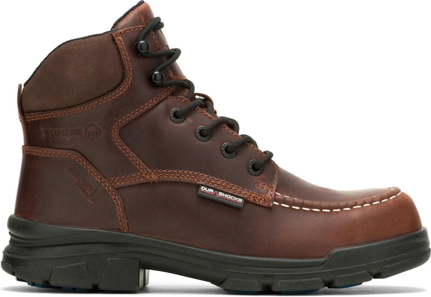 WOLVERINE DuraShocks Icon, Men's, Comp Toe, EH, WP, Slip Resistant, 6 Inch, Work Boot