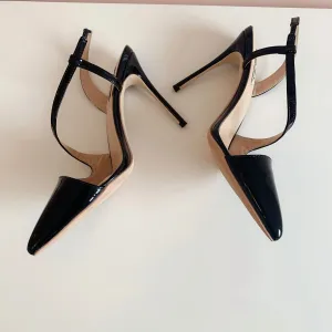 Women's 10 - 13 cm Black Pointed Toe Heeled Sandal