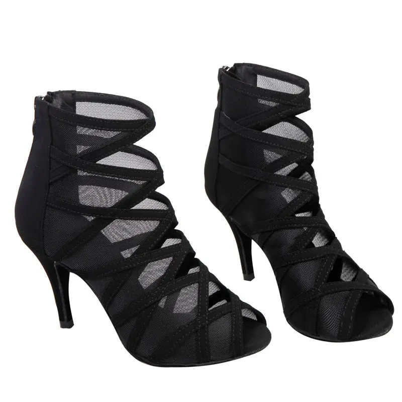 Women's 10 - 13 cm Sexy Heeled Sandal with Cross Straps