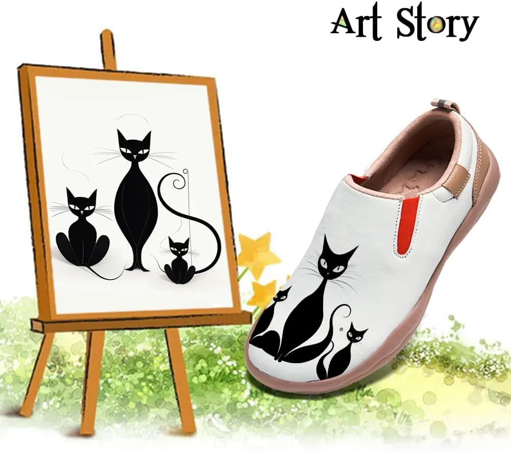 Women's Art Painted Travel Shoes Slip On Fashion Sneaker Lightweight Comfort Casual Leather Loafers