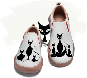Women's Art Painted Travel Shoes Slip On Fashion Sneaker Lightweight Comfort Casual Leather Loafers