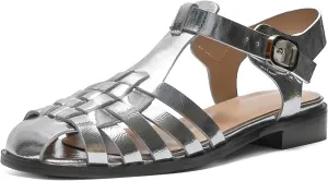 Women's Flat Leather Roman Sandal