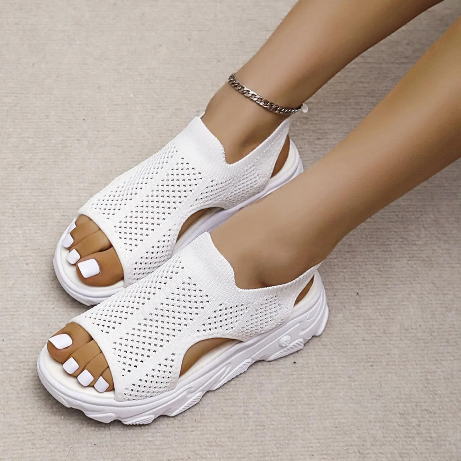 Women's Height Increasing Thick Sole Fashion Sandals Shoes Women Sandals Slides Women's Sandals Outdoor Women Sandals